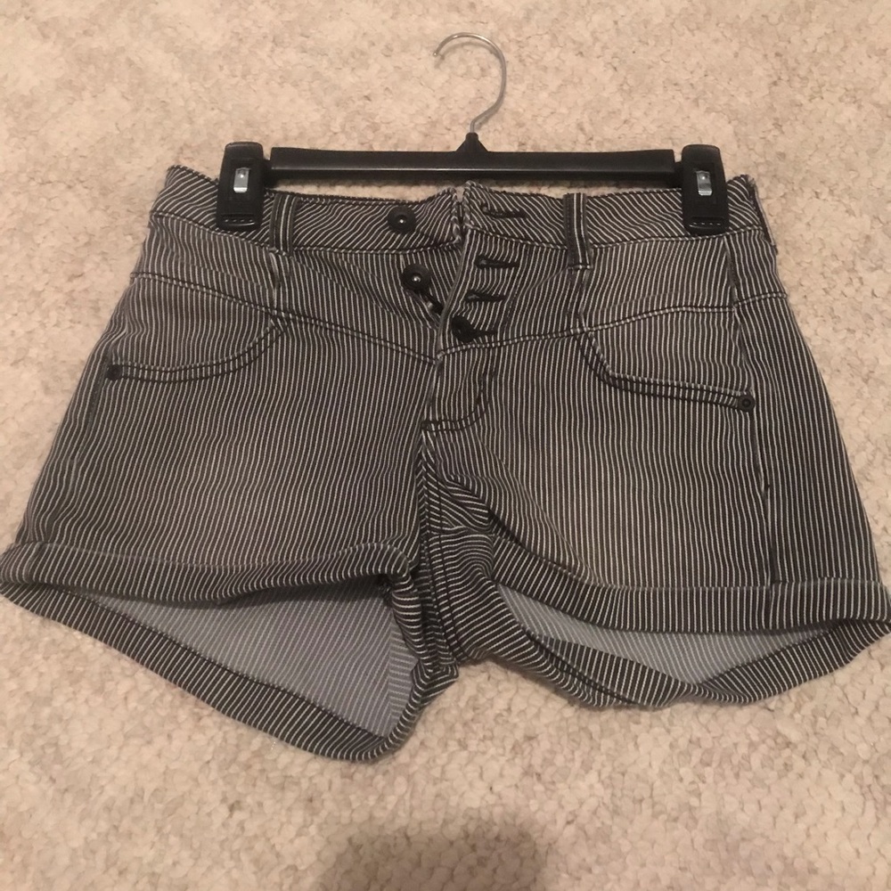 Button up lovesick striped shorts